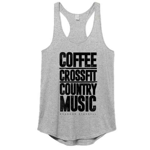 Coffee Crossfit And Country Music Premium Racerback